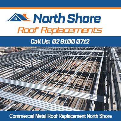 Commercial metal roof replacement in North Shore for large buildings and industrial facilities