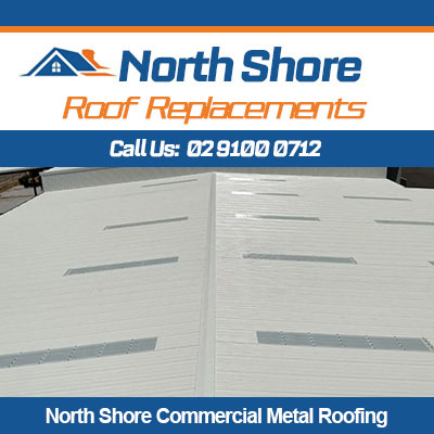 Large scale commercial metal roofing in North Shore for warehouses and commercial properties